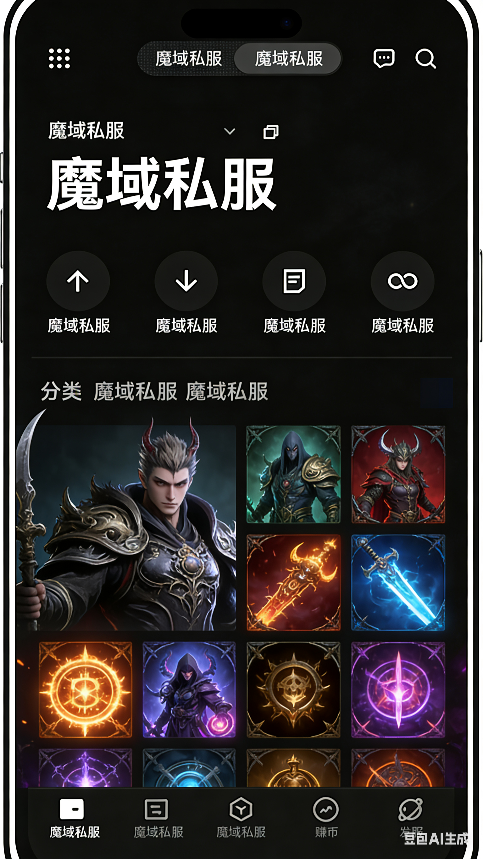 变态高爆魔域私服市场交易界面